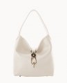 Dooney Pebble Grain Small Logo Lock Sac White ID-wY08uDN8