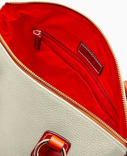 Dooney Pebble Grain Bristol Satchel Bone ID-FmqA8ZVJ - Click Image to Close