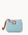 Dooney Pebble Grain Stadium Wristlet Pale Blue ID-ZOftlxZb