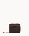 Dooney Florentine Small Zip Around Wallet Brown Tmoro ID-9hvNcfXK