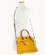 Dooney Pebble Grain Large Domed Satchel Mustard ID-UyGtD6LT