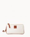 Dooney Pebble Grain Medium Wristlet White ID-oxcTAiyf