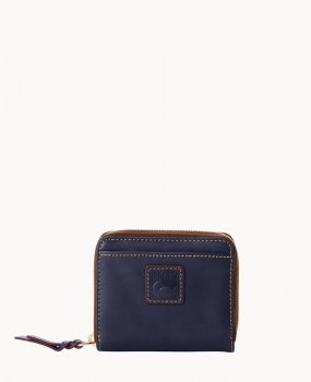 Dooney Florentine Small Zip Around Wallet Navy ID-gUNoF5HI