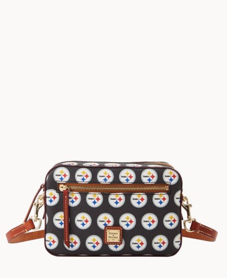 Dooney NFL Steelers Camera Zip Crossbody STEELERS ID-6XyP6spH - Click Image to Close