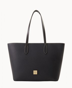 Dooney Pebble Grain Large Tote Black Black ID-6Ffd5r0c