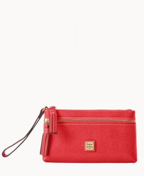 Dooney Saffiano Double Zip Wristlet Tomato ID-OjjIpdqN