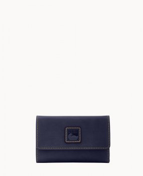 Dooney Florentine Flap Wallet Navy ID-H9pWdBCk