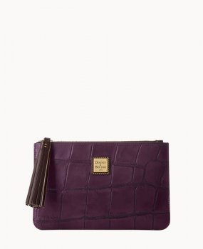 Dooney Denison Carrington Pouch Plum Wine ID-4Mx1PDss