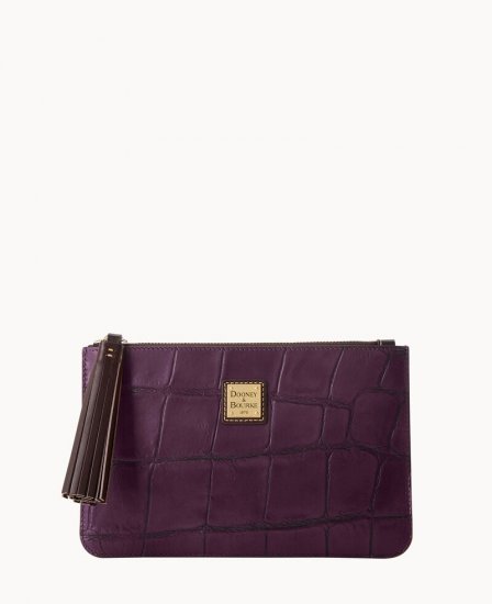 Dooney Denison Carrington Pouch Plum Wine ID-4Mx1PDss - Click Image to Close