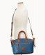 Dooney All Weather Leather 3.0 Domed Satchel 30 Denim ID-9BsEh085