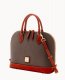 Dooney Pebble Grain Zip Zip Satchel Taupe ID-HienE7X4