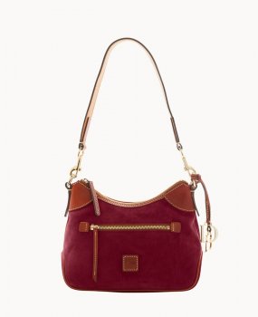 Dooney Suede Small Hobo Wine ID-0jzb7Sly