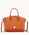 Dooney Pebble Grain Darcy Satchel Caramel ID-SRqcnuDC