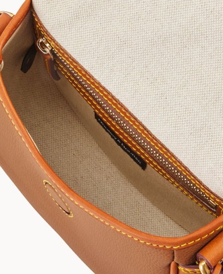 Dooney All Weather Leather 3.0 Saddle Crossbody 20 Caramel ID-YEnCi4CJ - Click Image to Close