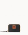 Dooney Pebble Grain Zip Around Credit Card Case Black ID-nT47lwfB