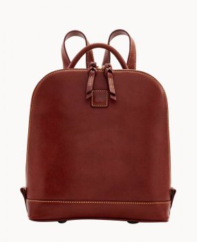 Dooney Florentine Zip Pod Backpack Chestnut ID-BxD7uB5v