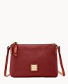 Dooney Pebble Grain Crossbody Pouchette Wine ID-JRN76S47