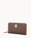 Dooney Pebble Grain Large Zip Around Wristlet Taupe ID-W8NEIf92