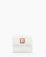 Dooney Pebble Grain Small Flap Credit Card Wallet White ID-1LjthroQ