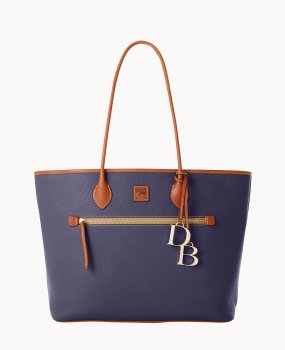 Dooney Pebble Grain Large Tote Midnight Blue ID-gRSmL9Pn