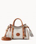 Dooney All Weather Leather 3.0 Satchel 30 Vanilla ID-7gOnV7CH