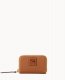 Dooney Pebble Grain Zip Around Credit Card Case Caramel ID-S2G3LTTS