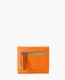 Dooney Pebble Grain Small Flap Credit Card Wallet Clementine ID-7UqBnZp3