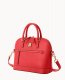 Dooney Saffiano Domed Zip Satchel Tomato ID-DBikZPbX