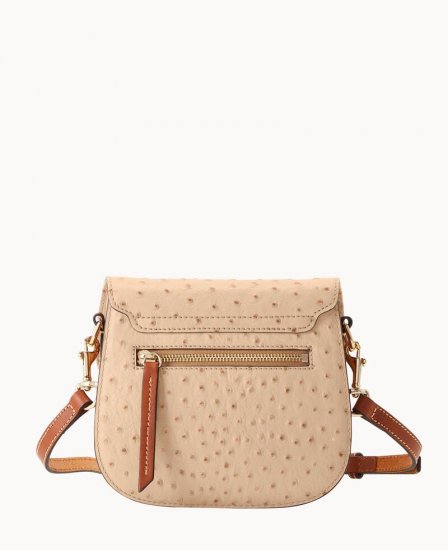 Dooney Ostrich Saddle Bag Sand ID-ldTBKJhf - Click Image to Close