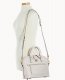 Dooney Saffiano Domed Zip Satchel Ecru ID-qGBGmd27