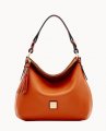 Dooney Pebble Grain Twist Strap Hobo Caramel ID-CQhKEkpe