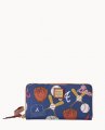 Dooney MLB Braves Large Zip Around Wristlet Braves ID-JuKoQdN5