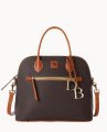 Dooney Pebble Grain Large Domed Satchel Brown Tmoro ID-EDDCePPM