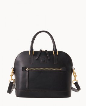 Dooney Florentine Domed Satchel Black Black ID-Lm2dYILr