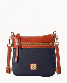 Dooney Pebble Grain Crossbody 25 Midnight Blue ID-KI3i0Mty