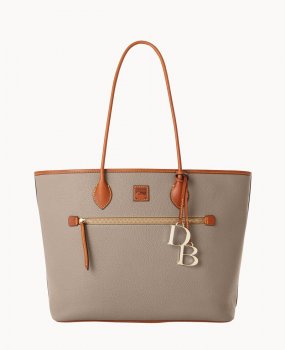 Dooney Pebble Grain Large Tote Taupe ID-AE1ZoZZu