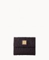 Dooney Ostrich Small Flap Credit Card Wallet Black Black ID-mlHH7rZD
