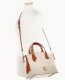 Dooney Pebble Grain Trina Satchel Bone ID-0w3167Dn