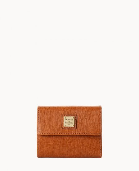 Dooney Saffiano Small Flap Credit Card Wallet Natural ID-VQ9qauMN - Click Image to Close
