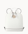 Dooney Saffiano Small Zip Pod Backpack Off White ID-Y93ajpJY