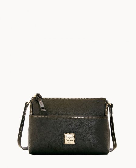 Dooney Pebble Grain Ginger Crossbody Black Black ID-O9FKftDN - Click Image to Close