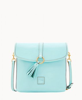 Dooney Florentine Large Dottie Crossbody Pale Blue ID-rlSQYxuy