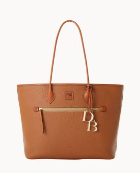 Dooney Pebble Grain Large Tote Caramel ID-s2Q0xIC7