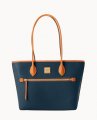 Dooney Wexford Leather Tote Midnight Blue ID-3ElbYh2U