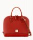 Dooney Pebble Grain Zip Zip Satchel Terracotta ID-MhUJetl4