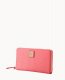 Dooney Saffiano Large Zip Around Wristlet Bubble Gum ID-UlluM857