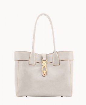 Dooney Florentine Large Amelie Shoulder Bag Ecru ID-HTX9VBWR