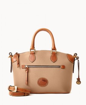 Dooney All Weather Leather 3.0 Domed Satchel 30 Taupe ID-vz7BKTfQ