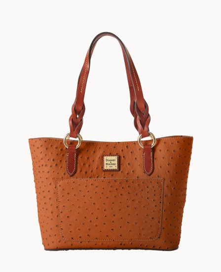 Dooney Ostrich Small Gretchen Tote Caramel ID-IzgCqpu8 - Click Image to Close