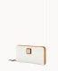 Dooney Pebble Grain Large Zip Around Wristlet White ID-fmFsEt5u